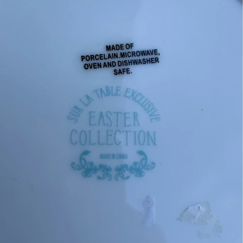 Sur La Table Spring Rabbits Easter Bunny Plate